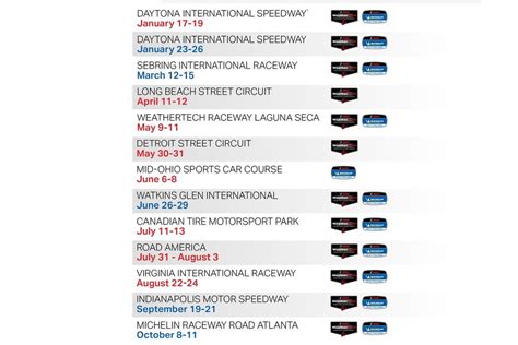 imsa pilot challenge 2025 schedule.